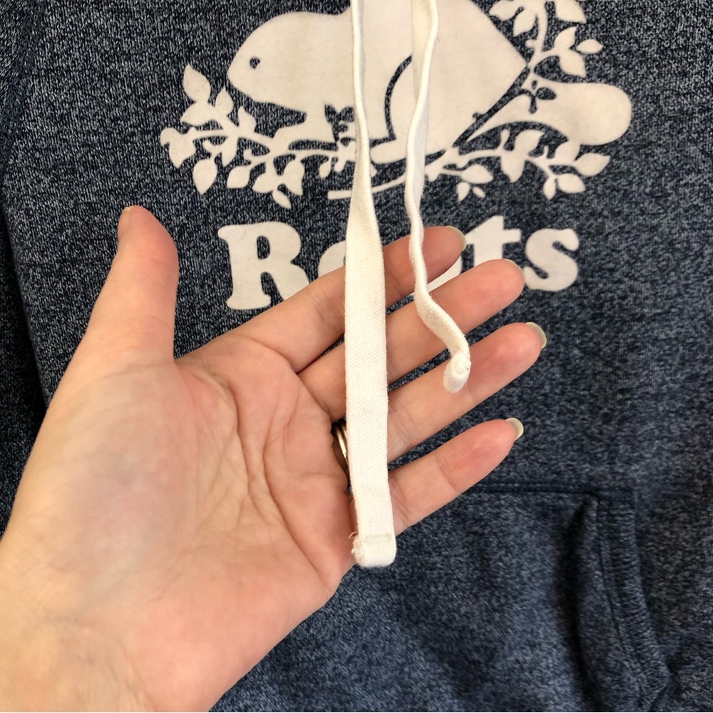 Roots blue salt and pepper kangaroo pouch hoodie - Picture 3 of 10